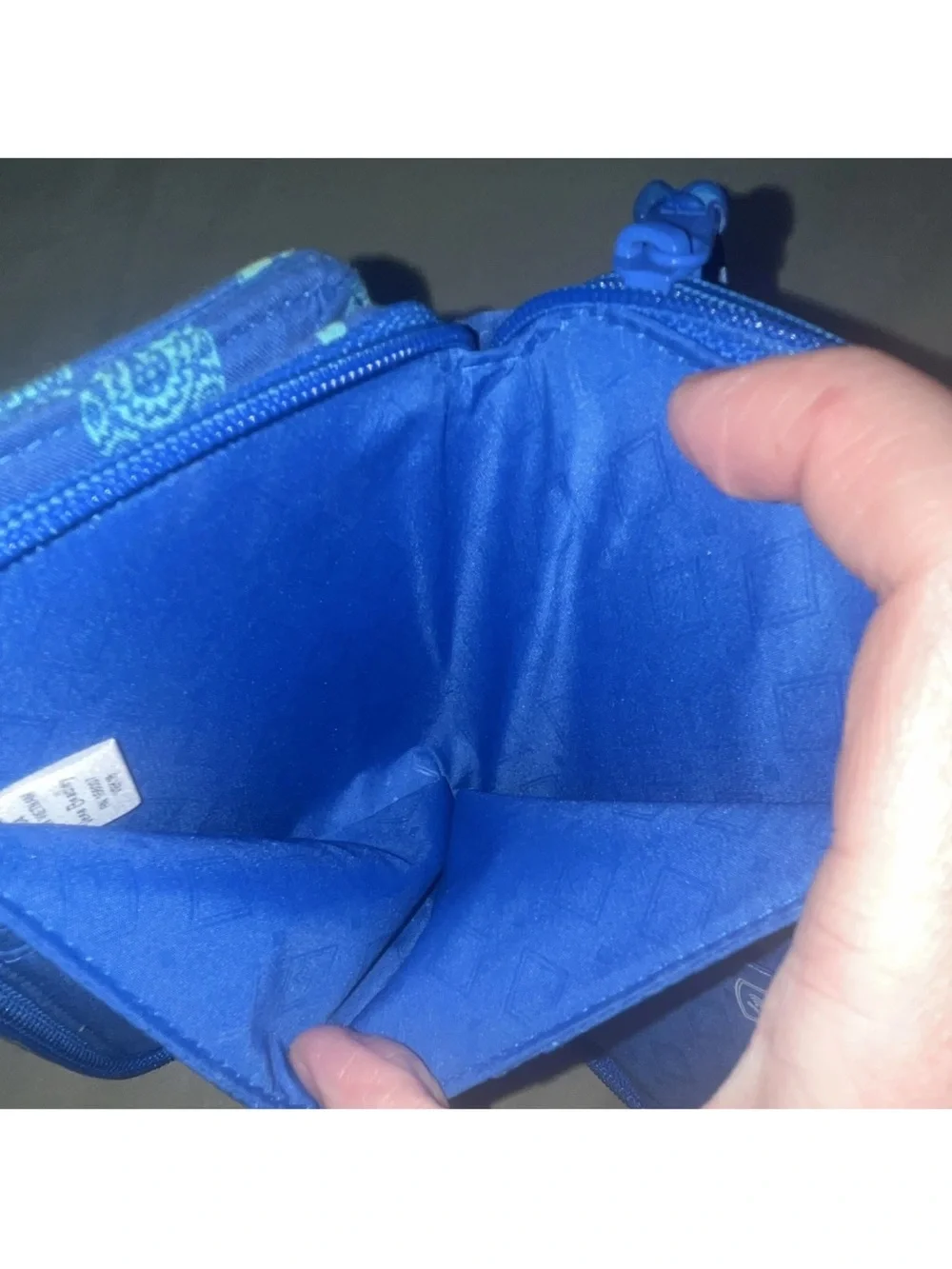Vera Bradley Marine Turtles Zip Around Phone Holder Wristlet Wallet